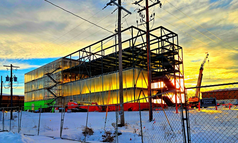 December 2025 construction operations at Collective Training Officers Quarters Project at Fort McCoy