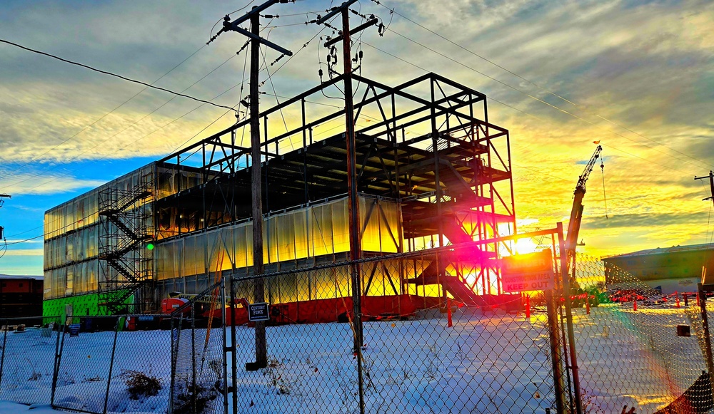 December 2025 construction operations at Collective Training Officers Quarters Project at Fort McCoy