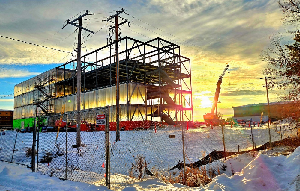 December 2025 construction operations at Collective Training Officers Quarters Project at Fort McCoy