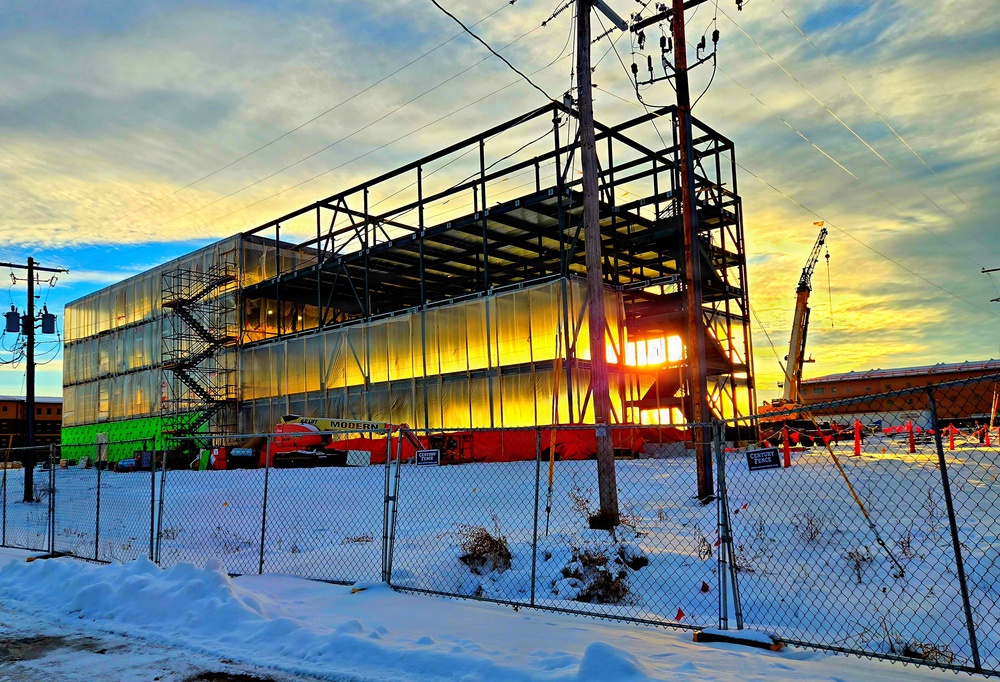 December 2025 construction operations at Collective Training Officers Quarters Project at Fort McCoy