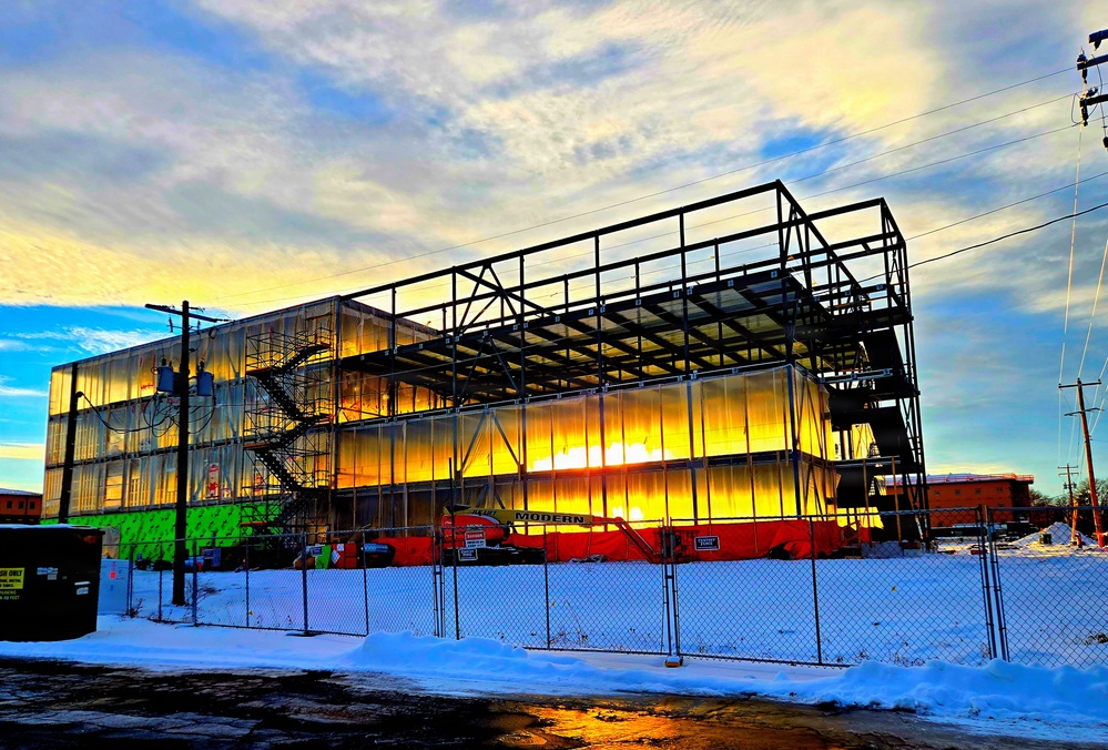 December 2025 construction operations at Collective Training Officers Quarters Project at Fort McCoy