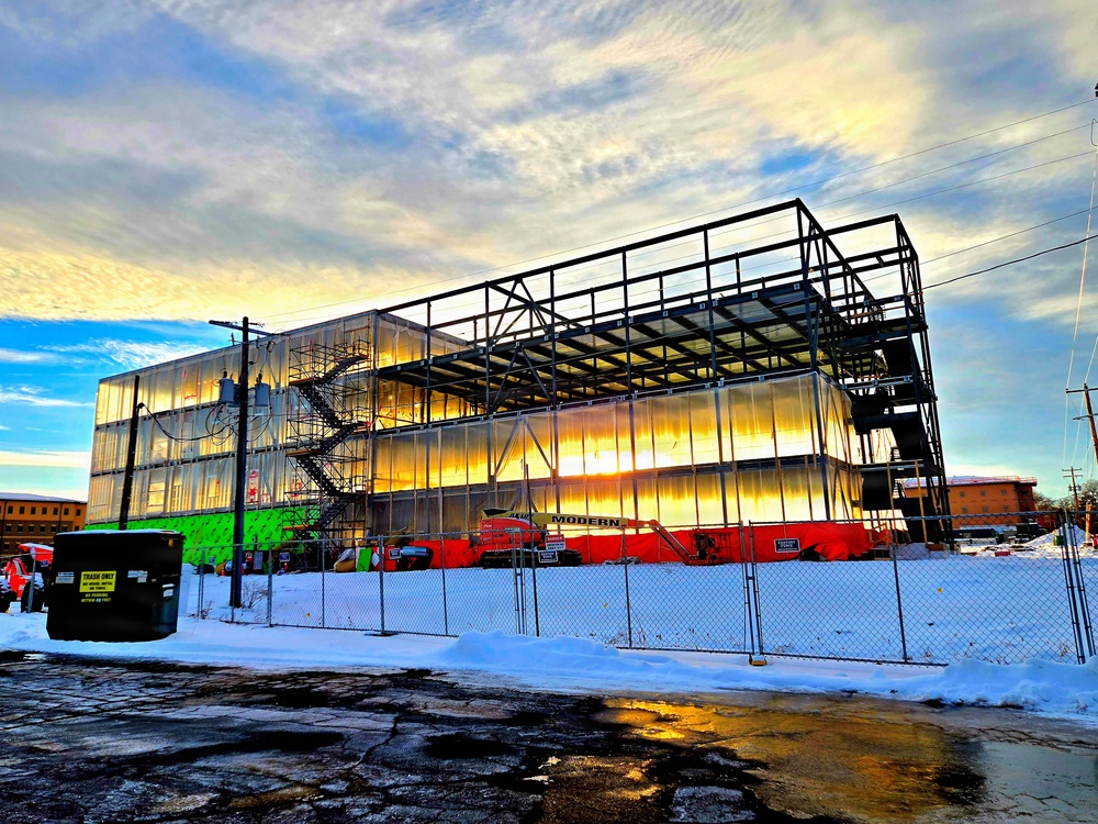 December 2025 construction operations at Collective Training Officers Quarters Project at Fort McCoy