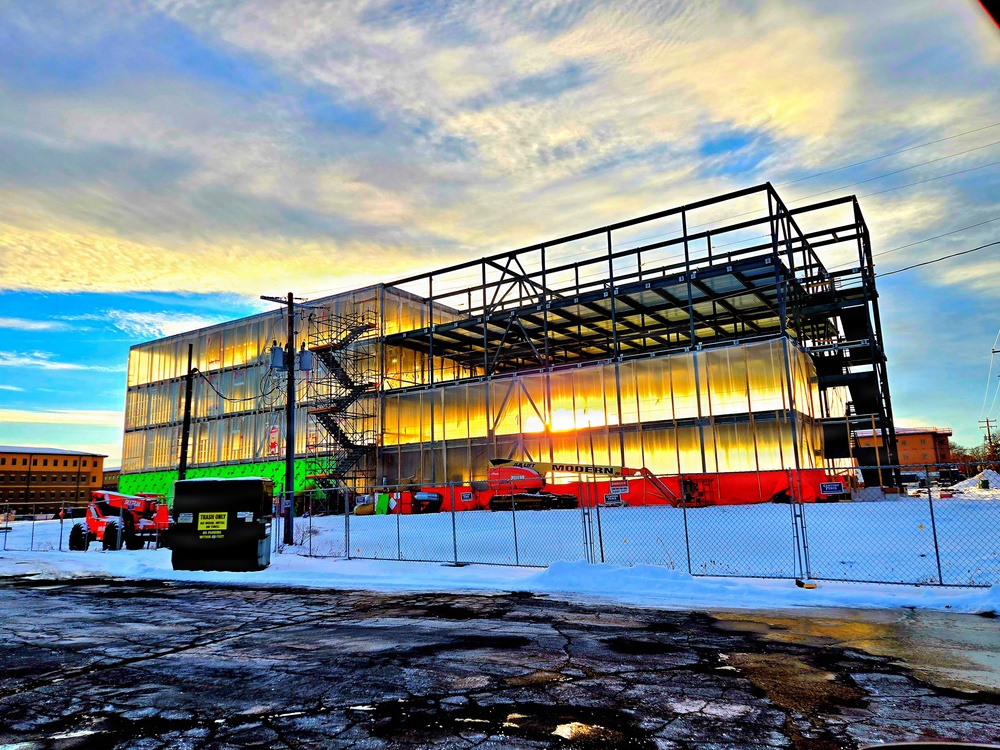 December 2025 construction operations at Collective Training Officers Quarters Project at Fort McCoy