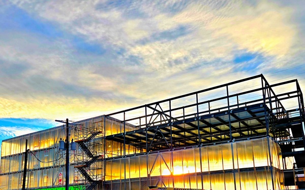 December 2025 construction operations at Collective Training Officers Quarters Project at Fort McCoy