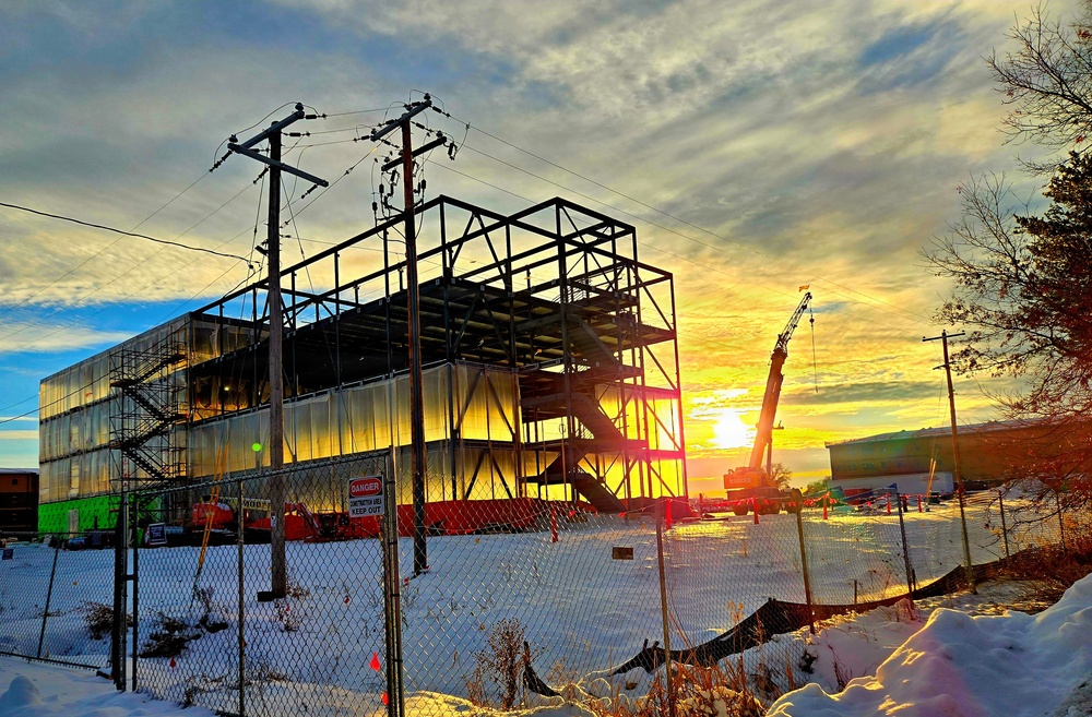 December 2025 construction operations at Collective Training Officers Quarters Project at Fort McCoy