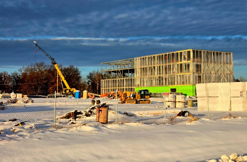 December 2025 construction operations at Collective Training Officers Quarters Project at Fort McCoy