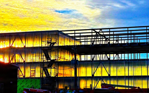 December 2025 construction operations at Collective Training Officers Quarters Project at Fort McCoy