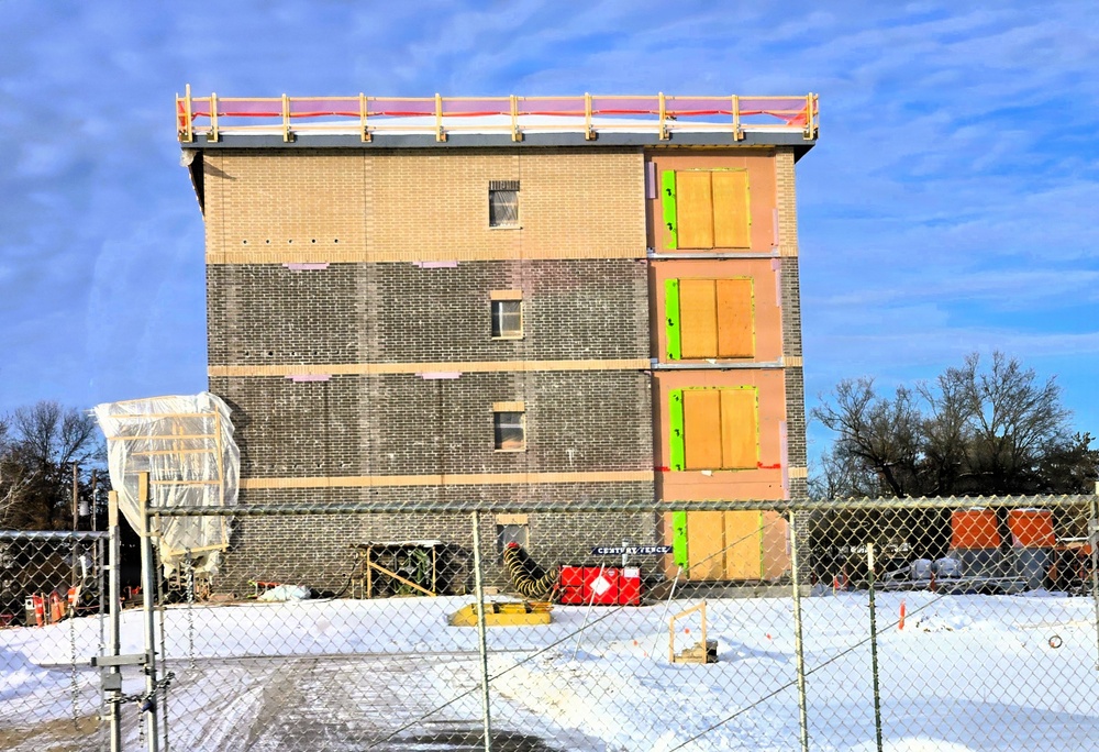 December 2025 construction operations at Collective Training Officers Quarters Project at Fort McCoy