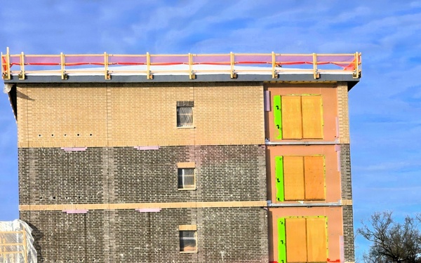 December 2025 construction operations at Collective Training Officers Quarters Project at Fort McCoy