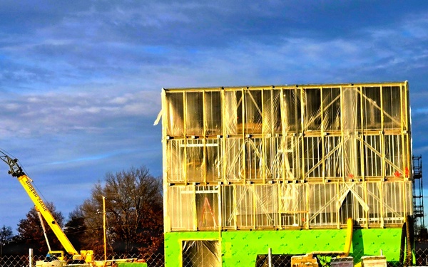 December 2025 construction operations at Collective Training Officers Quarters Project at Fort McCoy