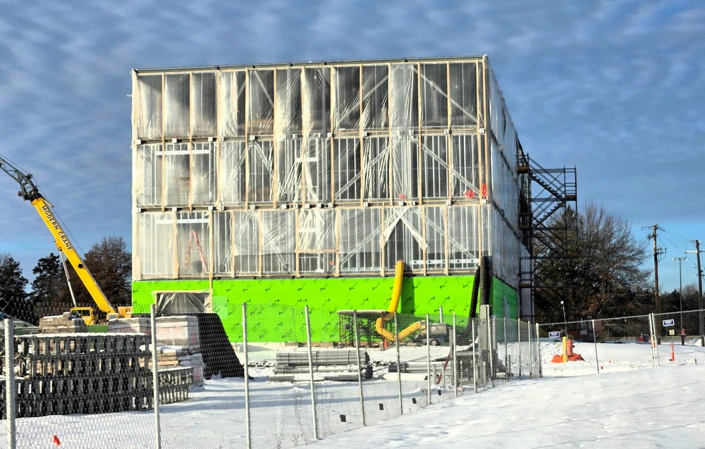 December 2025 construction operations at Collective Training Officers Quarters Project at Fort McCoy