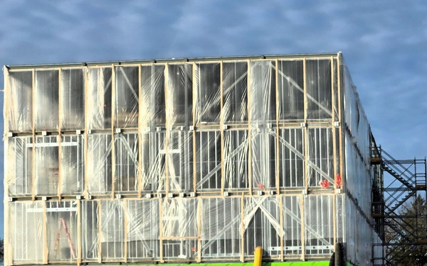 December 2025 construction operations at Collective Training Officers Quarters Project at Fort McCoy