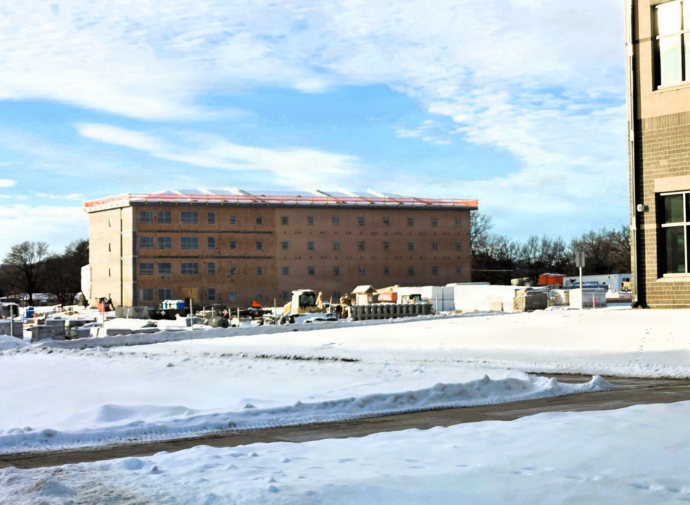 December 2025 construction operations at Collective Training Officers Quarters Project at Fort McCoy
