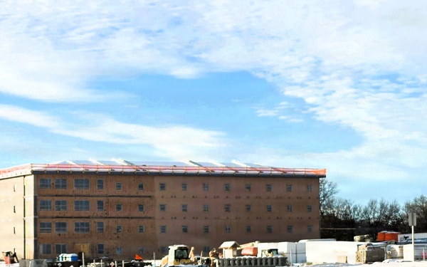 December 2025 construction operations at Collective Training Officers Quarters Project at Fort McCoy