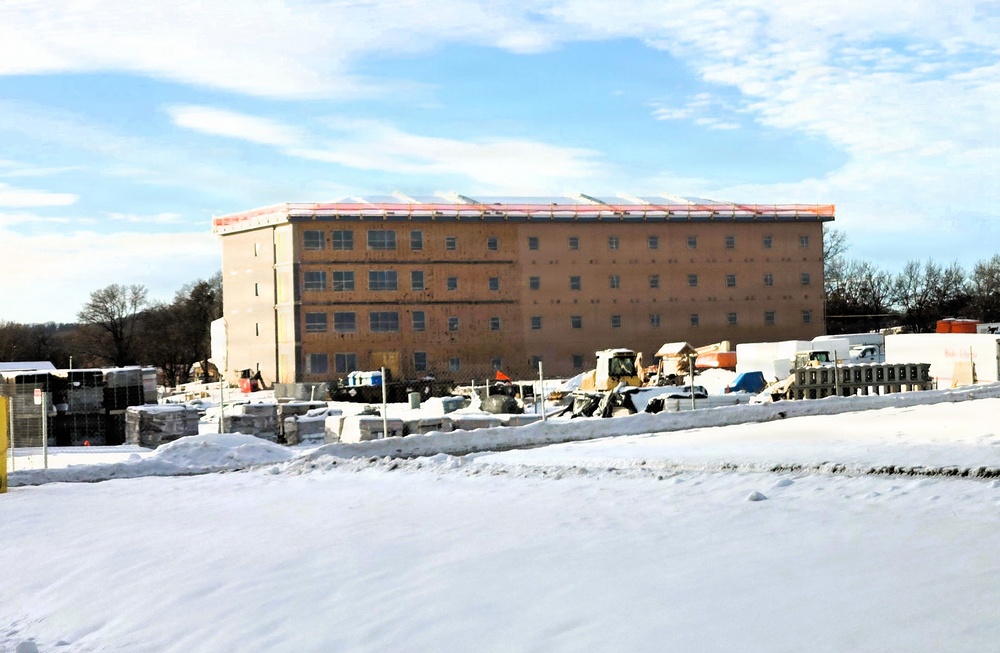 December 2025 construction operations at Collective Training Officers Quarters Project at Fort McCoy