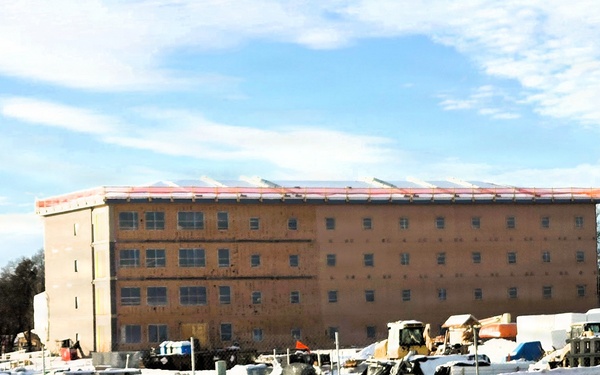 December 2025 construction operations at Collective Training Officers Quarters Project at Fort McCoy