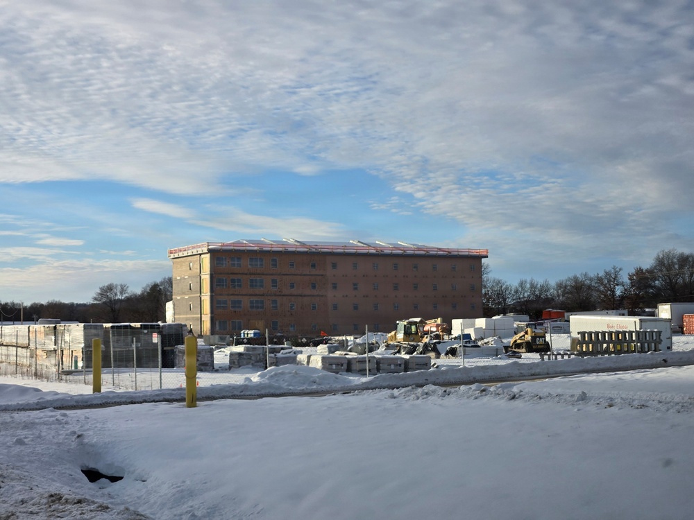 December 2025 construction operations at Collective Training Officers Quarters Project at Fort McCoy
