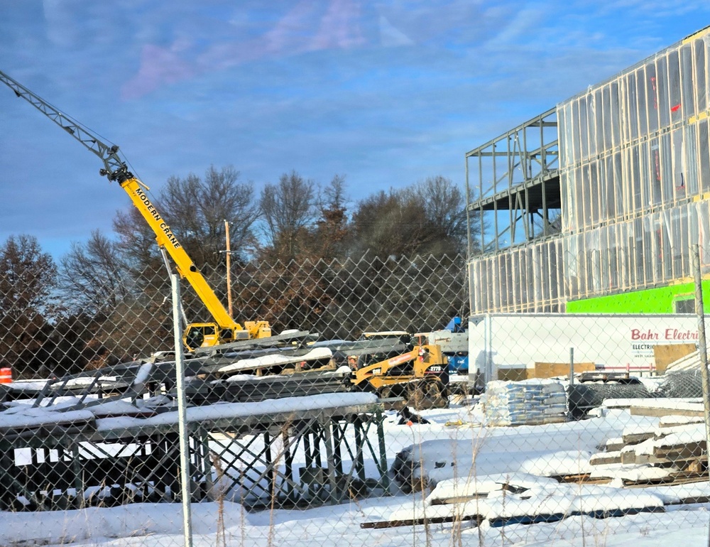 December 2025 construction operations at Collective Training Officers Quarters Project at Fort McCoy