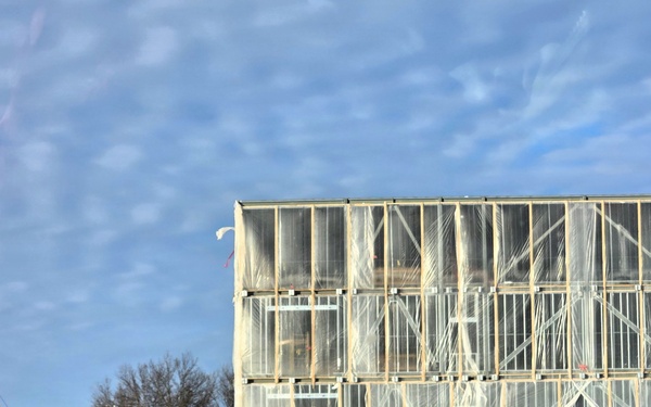 December 2025 construction operations at Collective Training Officers Quarters Project at Fort McCoy