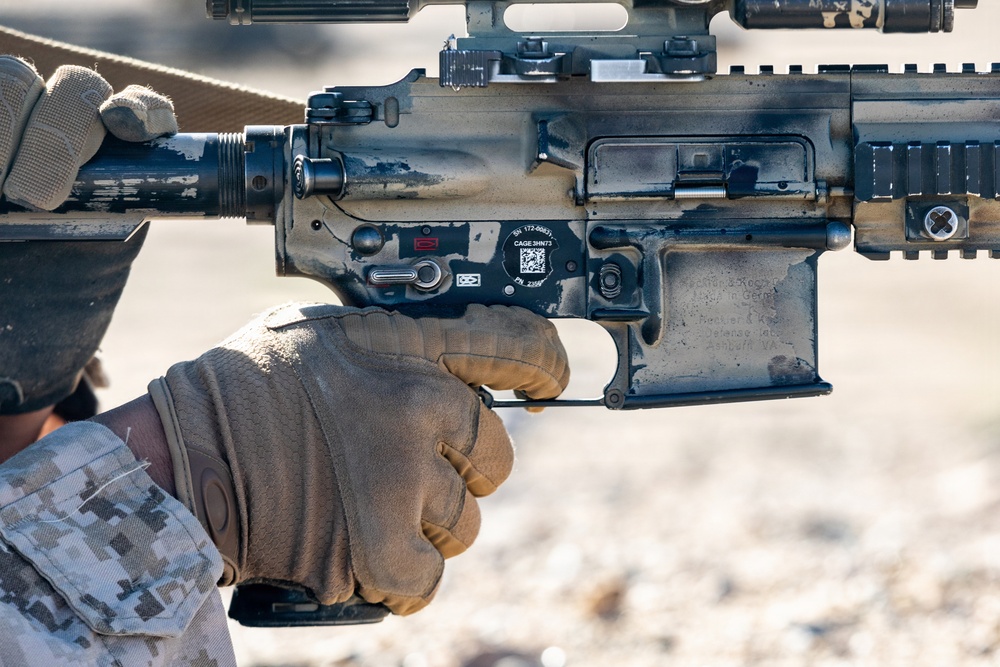 U.S. Marines with 3rd Bn., 7th Marines execute dry-fire event during SLTE