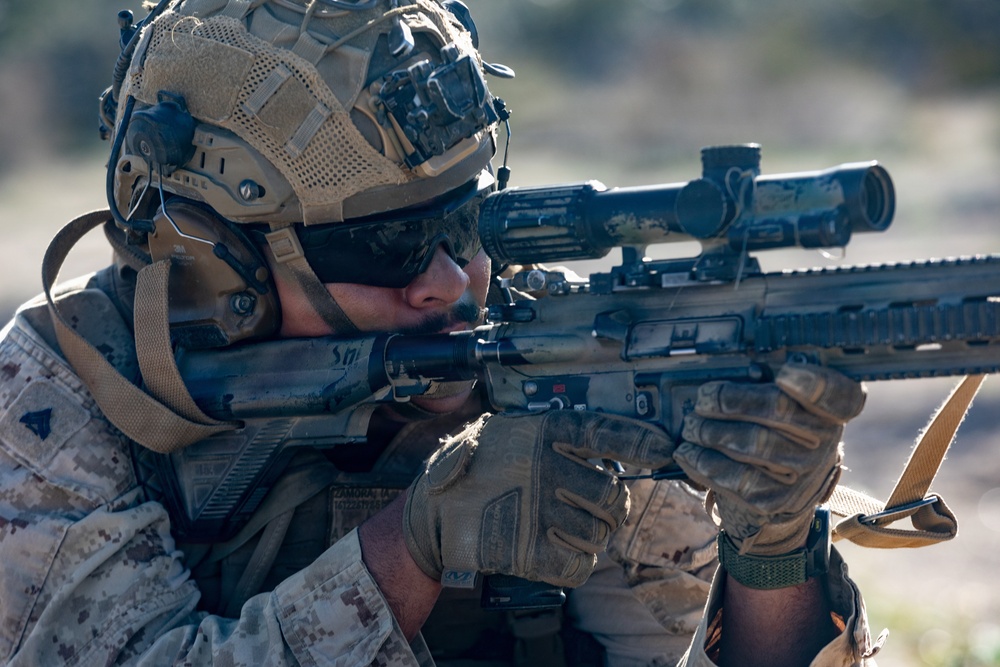 U.S. Marines with 3rd Bn., 7th Marines execute dry-fire event during SLTE