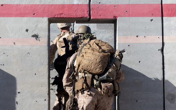 U.S. Marines with 3rd Bn., 7th Marines execute dry-fire event during SLTE