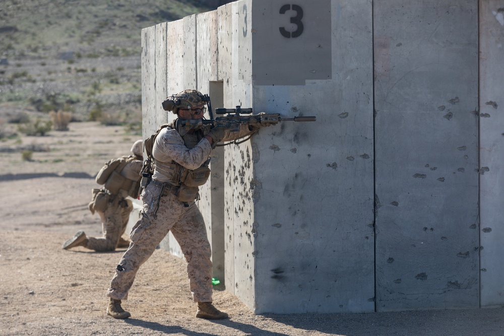U.S. Marines with 3rd Bn., 7th Marines execute dry-fire event during SLTE
