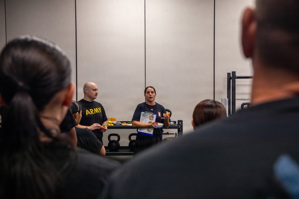 H2F Conducts Fitness and Nutrition Class with Soldiers