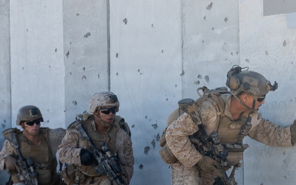 U.S. Marines with 3rd Bn., 7th Marines execute dry-fire event during SLTE