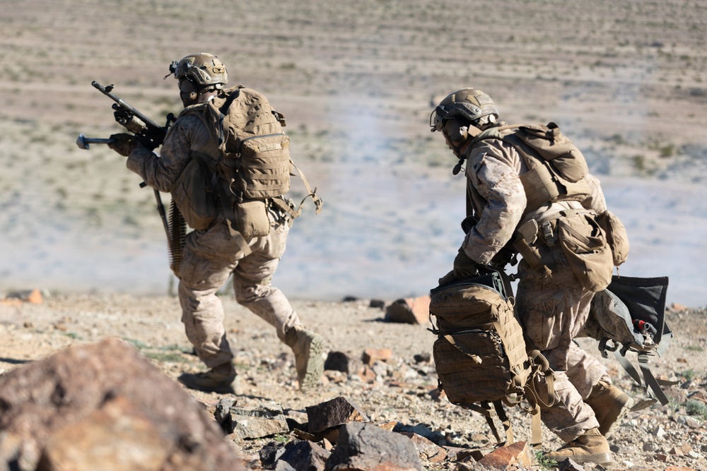 U.S. Marines with 3rd Bn., 7th Marines execute platoon attack during SLTE