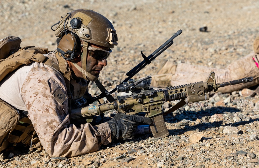 U.S. Marines with 3rd Bn., 7th Marines execute live-fire event during SLTE