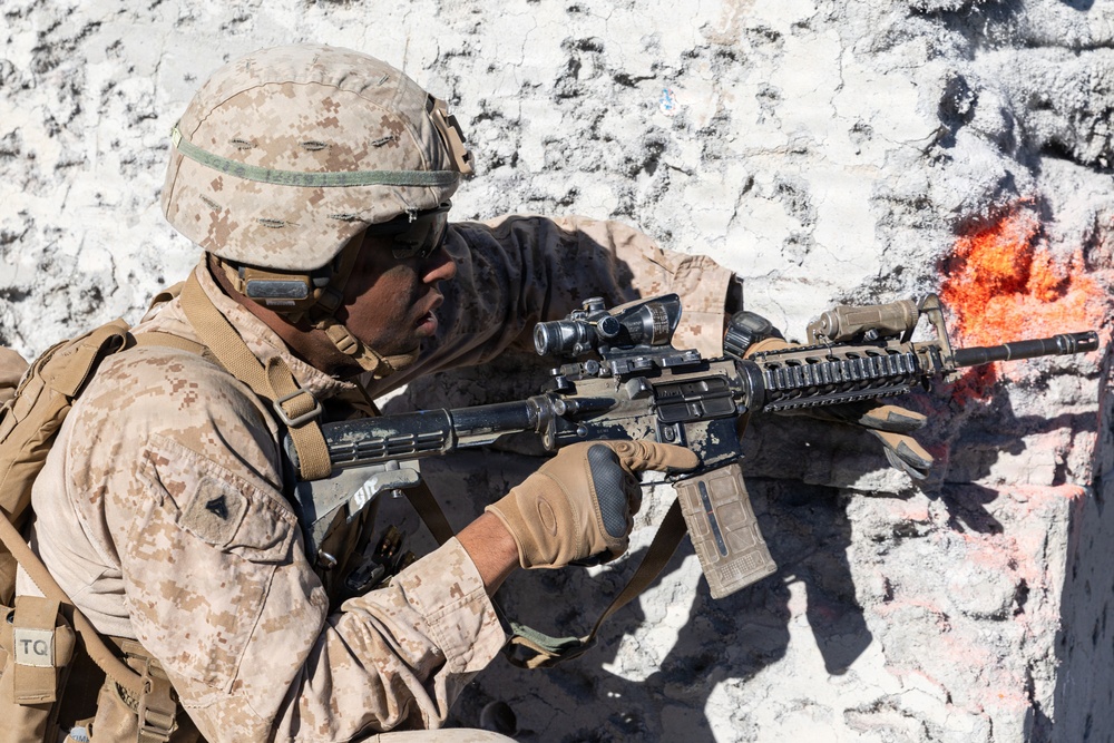 U.S. Marines with 3rd Bn., 7th Marines execute live-fire event during SLTE