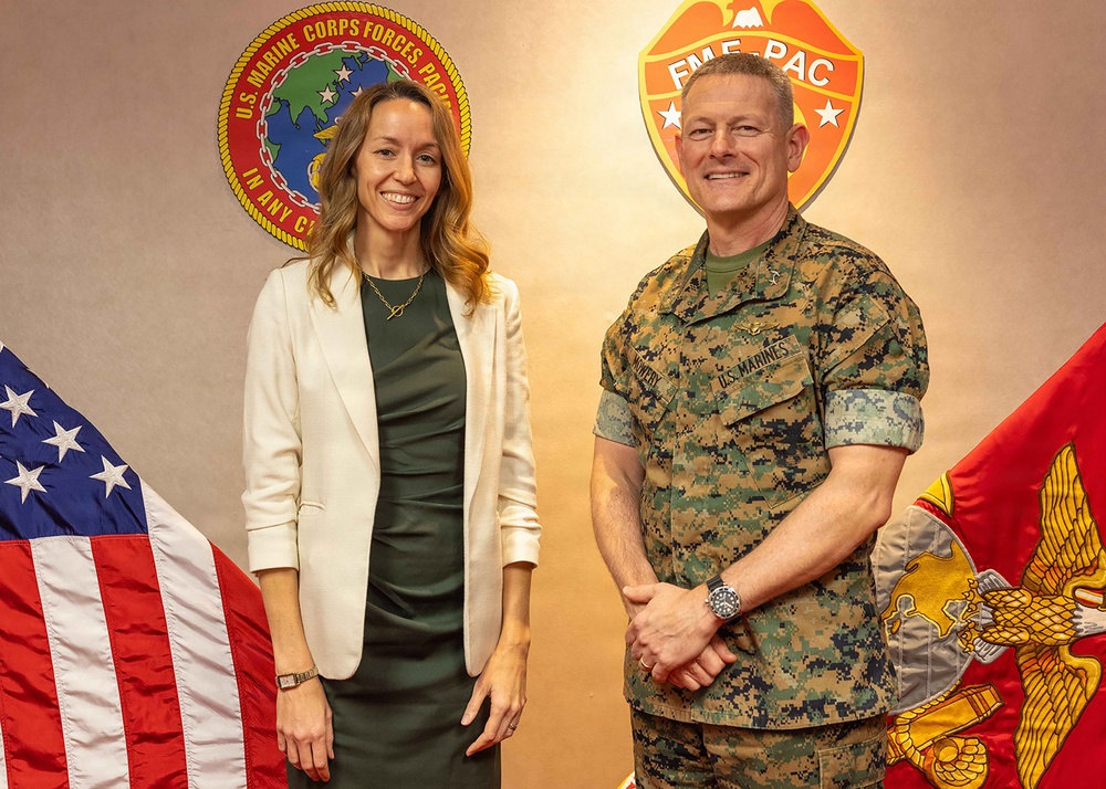 Key Leader Engagement with MARFORPAC deputy commander and Courtney Beale