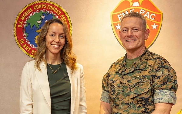 Key Leader Engagement with MARFORPAC deputy commander and Courtney Beale