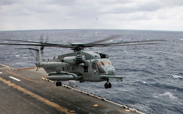 USS Tripoli Conducts Flight Ops with VMM 265