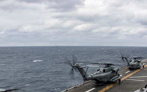 USS Tripoli Conducts Flight Ops with VMM 265