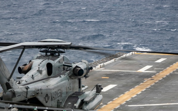 USS Tripoli Conducts Flight Ops with VMM 265