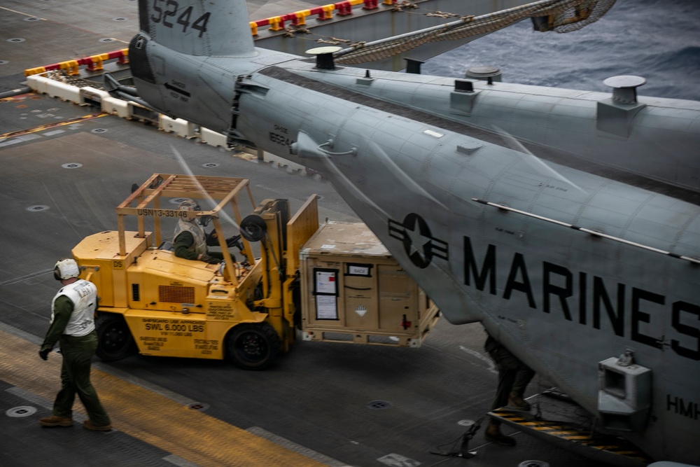 USS Tripoli Conducts Flight Ops with VMM 265