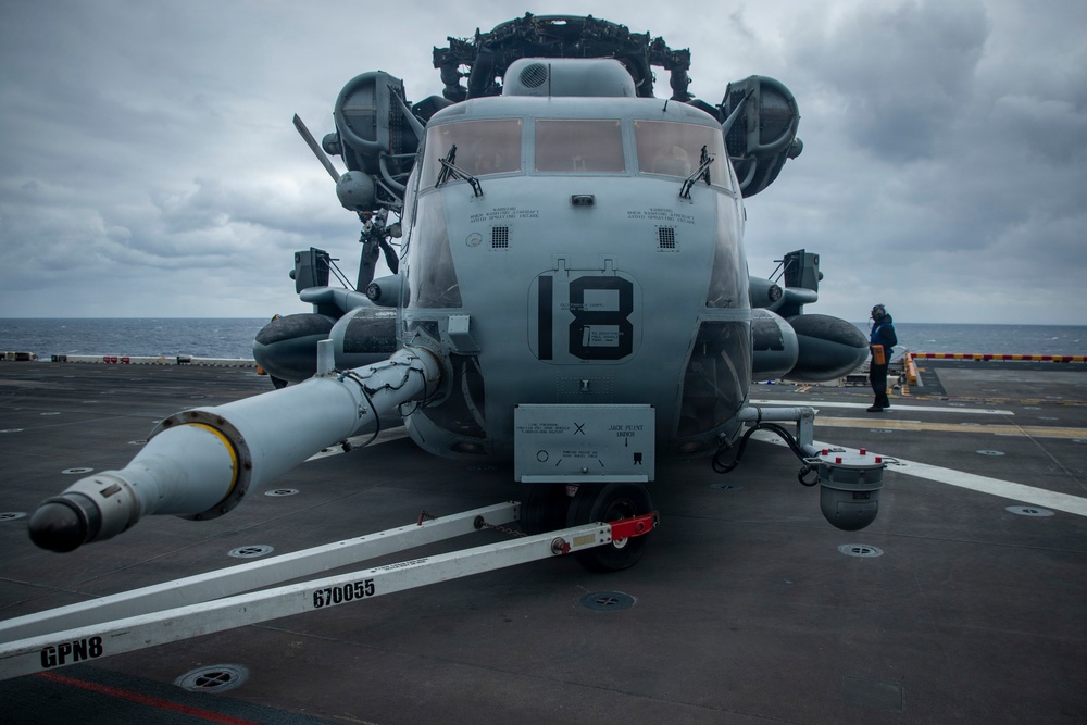 USS Tripoli Conducts Flight Ops with VMM 265