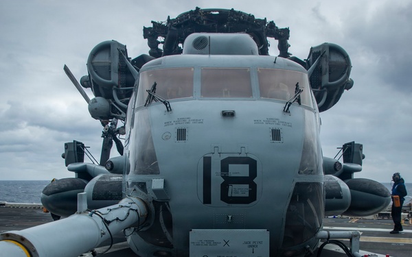 USS Tripoli Conducts Flight Ops with VMM 265