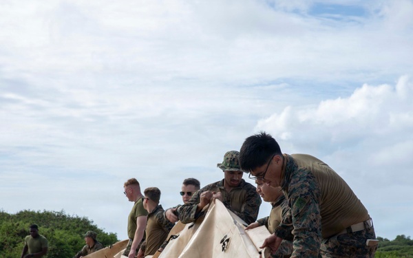 U.S. Marines establish FARP operations at Tinian