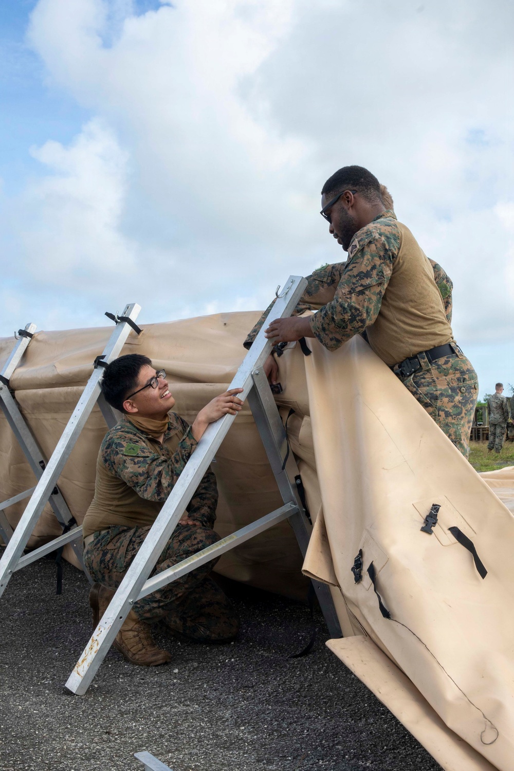 U.S. Marines establish FARP operations at Tinian