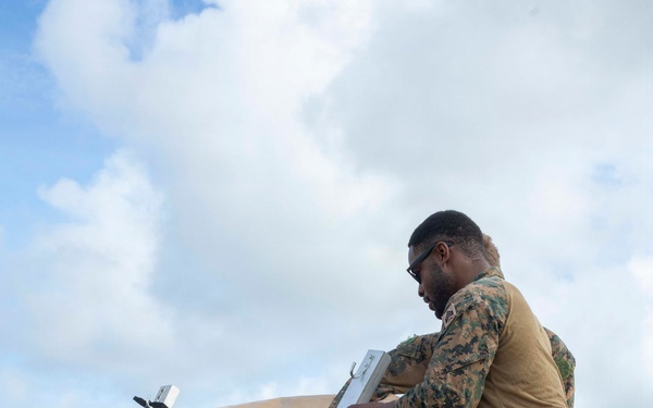 U.S. Marines establish FARP operations at Tinian
