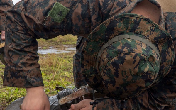 U.S. Marines establish FARP operations at Tinian