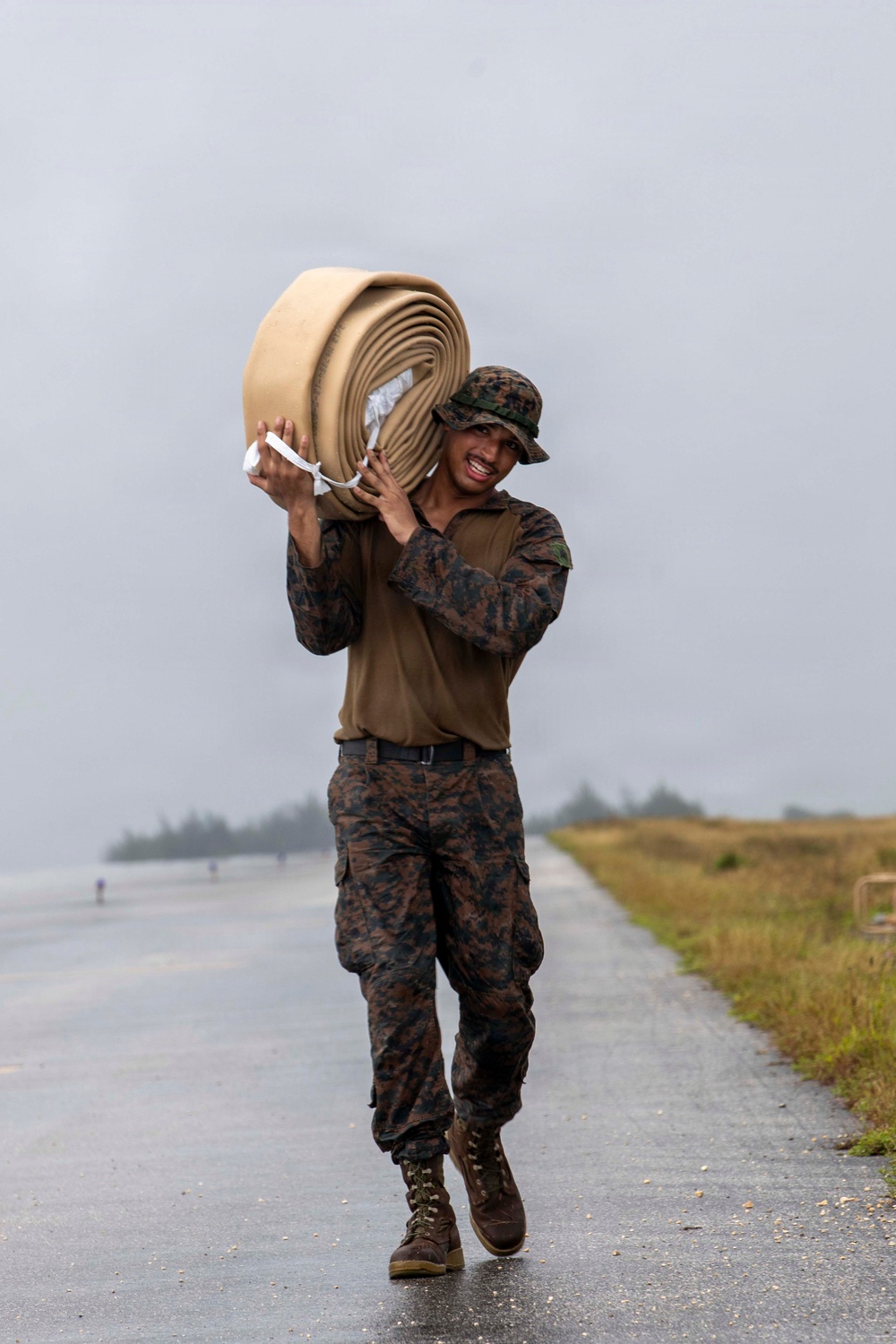 U.S. Marines establish FARP operations at Tinian