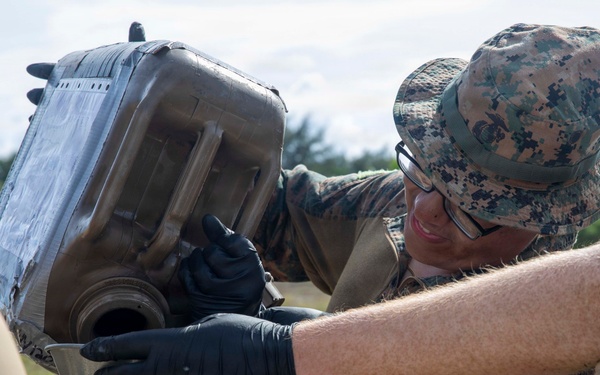 U.S. Marines establish FARP operations at Tinian