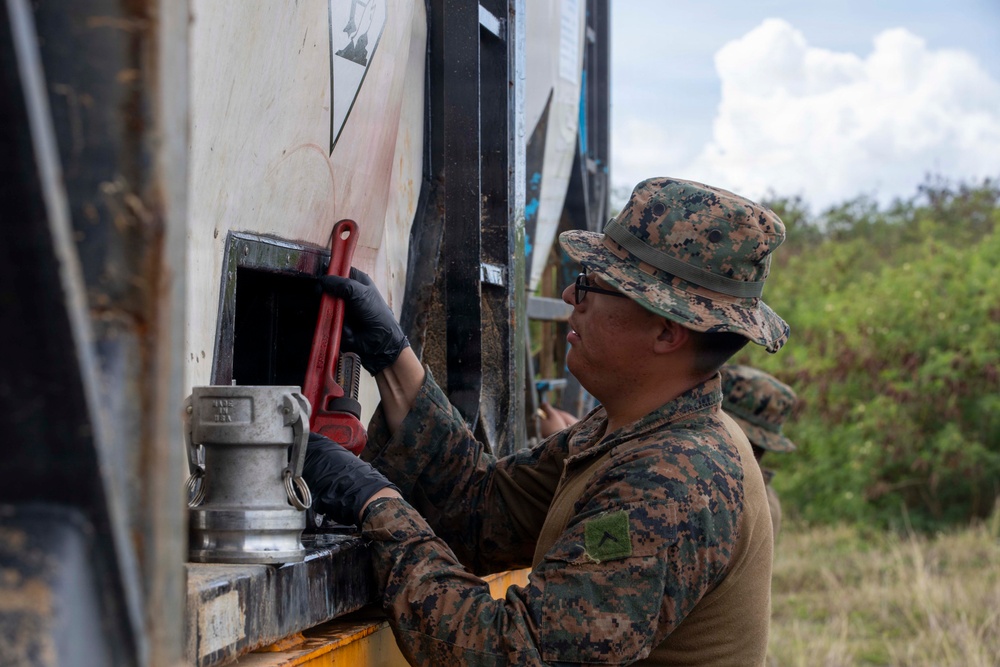 U.S. Marines establish FARP operations at Tinian