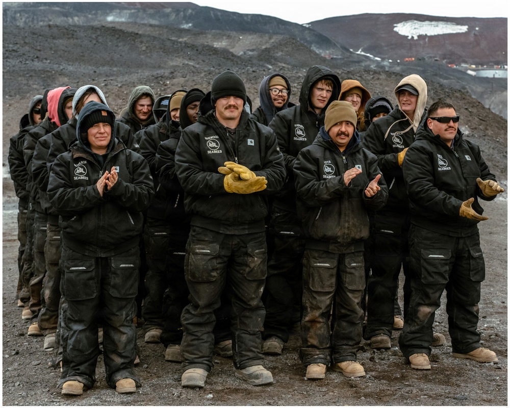 Frocking Ceremony Honors Steelworker David, Reilly’s Advancement at McMurdo Station - Antarctica