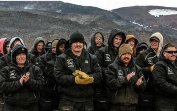 Frocking Ceremony Honors Steelworker David, Reilly’s Advancement at McMurdo Station - Antarctica