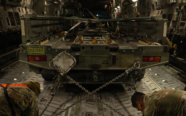 Airmen prepare cargo for transport in support of AFCENT exercise